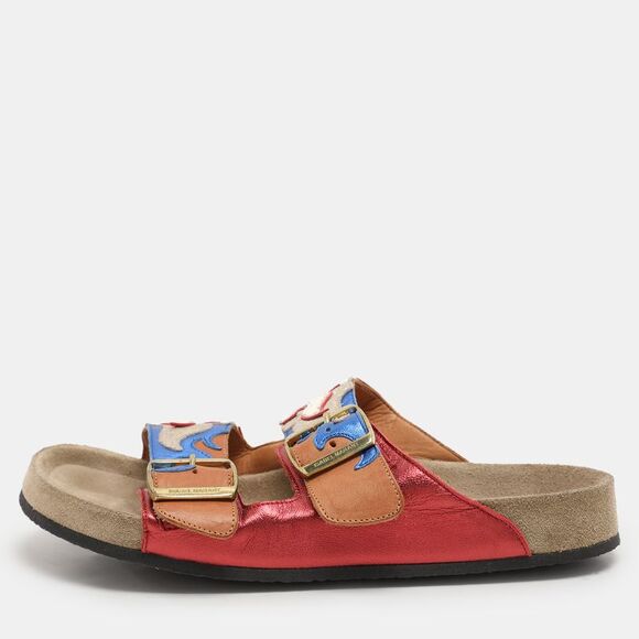 Isabel Marant Multicolor Leather Lelik Buckle Embellished Flat Size 37,New Products : American Fashion Style Bags On Sale